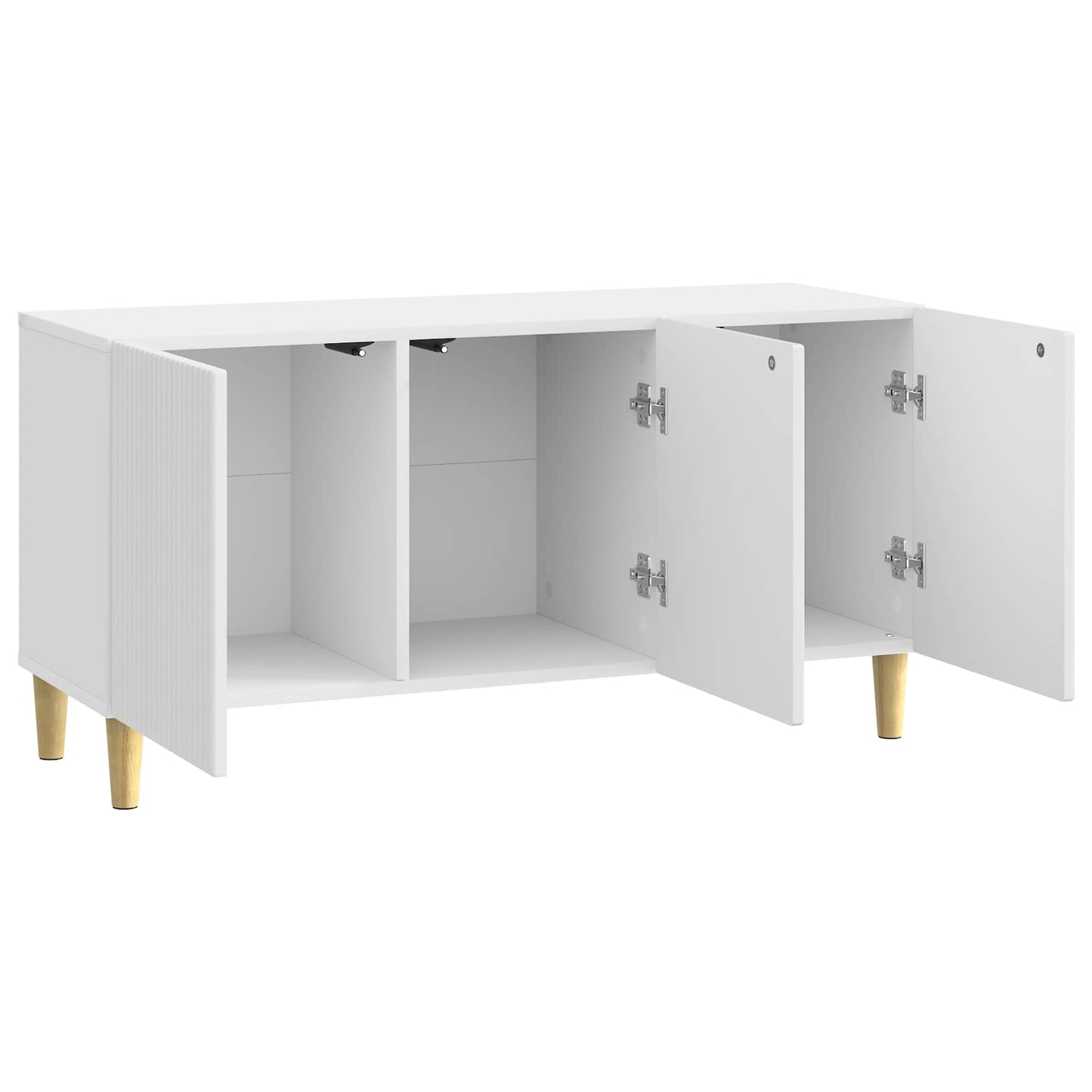 TV szekrény Magasfényű Fehér 99 x 34,5 x 50 cm Szerelt Fa