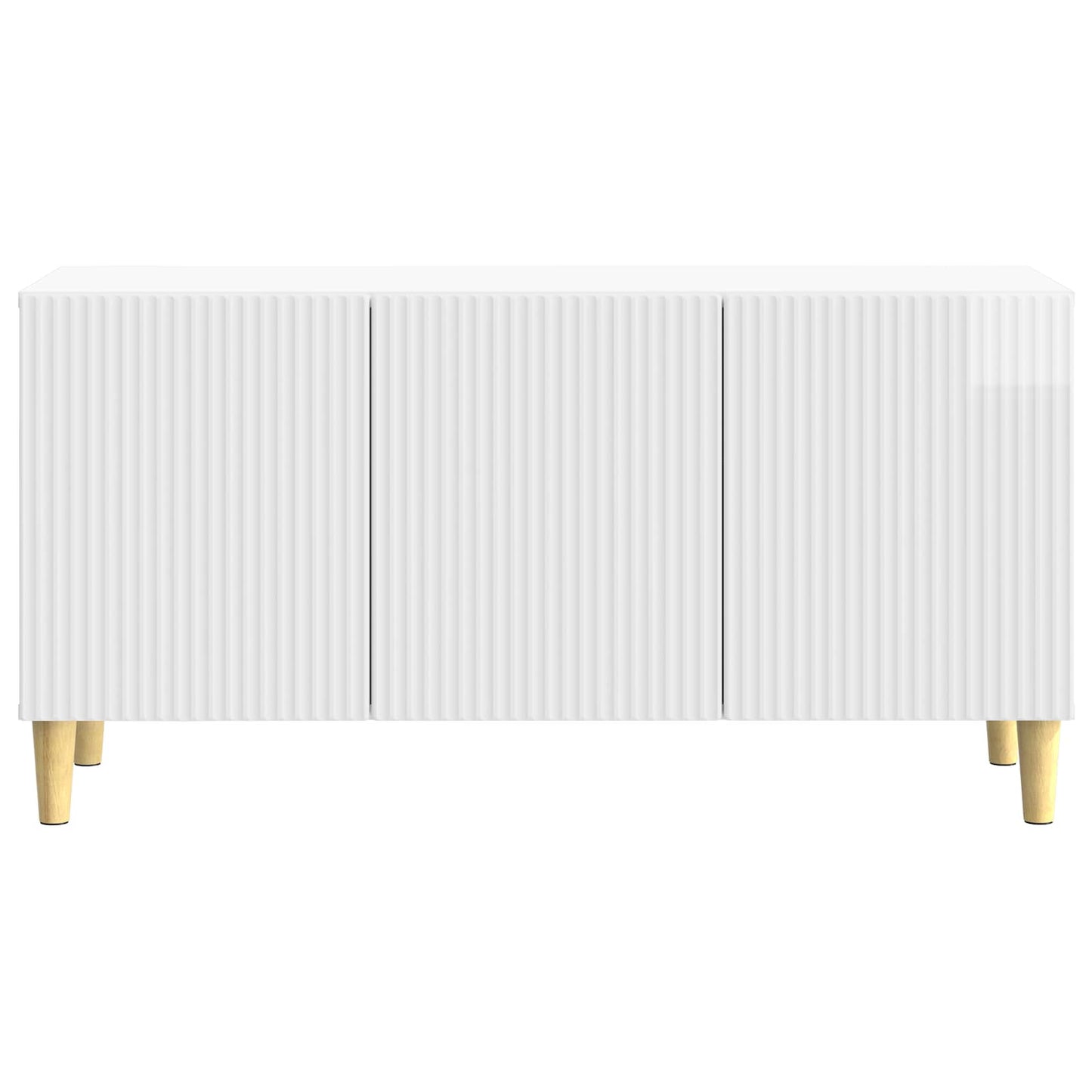 TV szekrény Magasfényű Fehér 99 x 34,5 x 50 cm Szerelt Fa