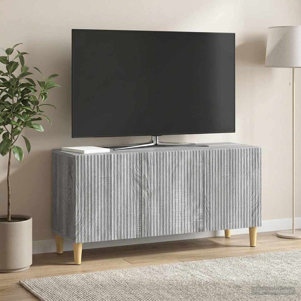 TV szekrény Szürke Sonoma 99 x 34,5 x 50 cm Szerelt Fa