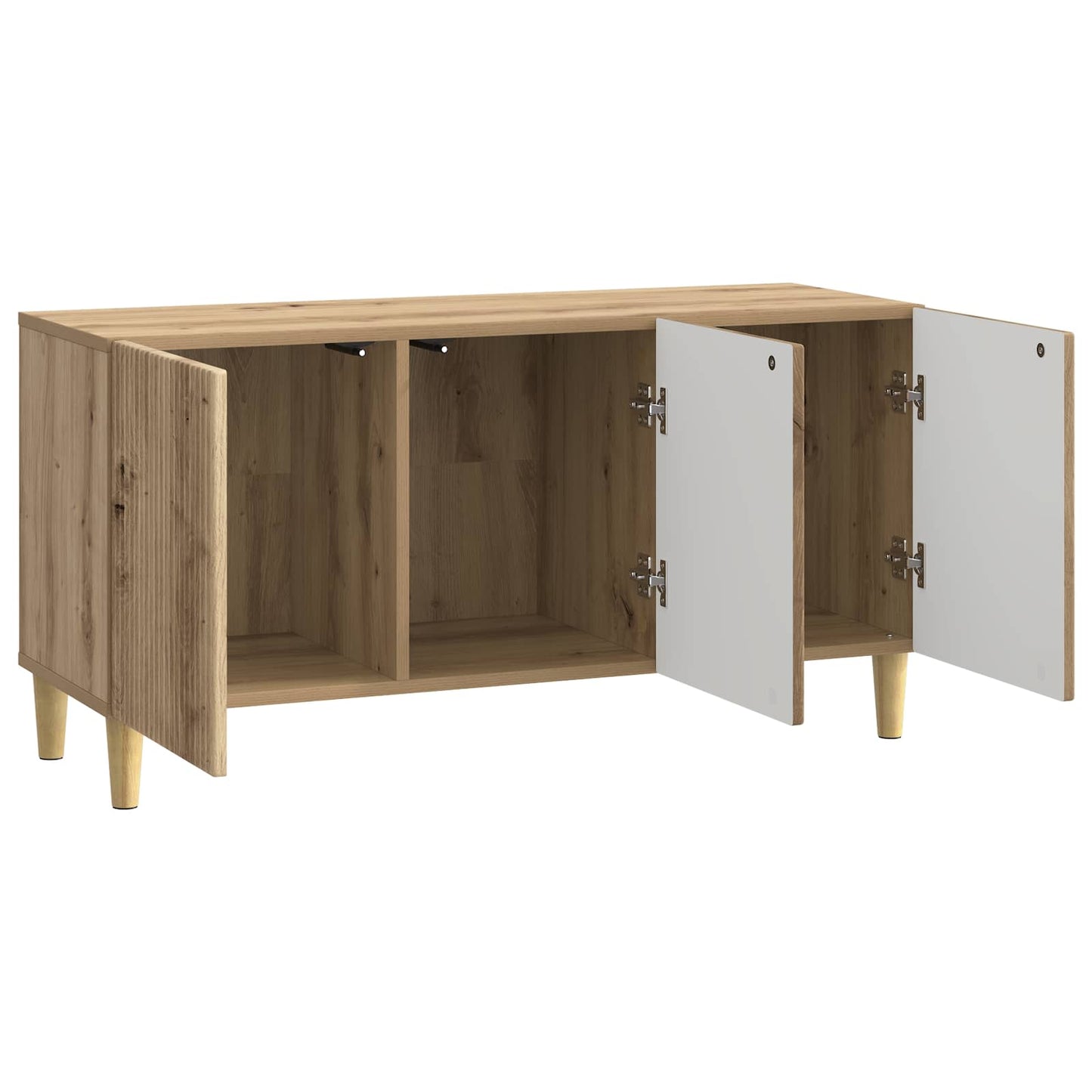 TV szekrény 99 x 34,5 x 50 cm Kézműves Tölgy Szerelt Fa