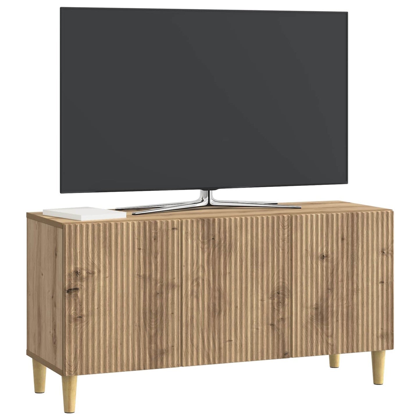TV szekrény 99 x 34,5 x 50 cm Kézműves Tölgy Szerelt Fa