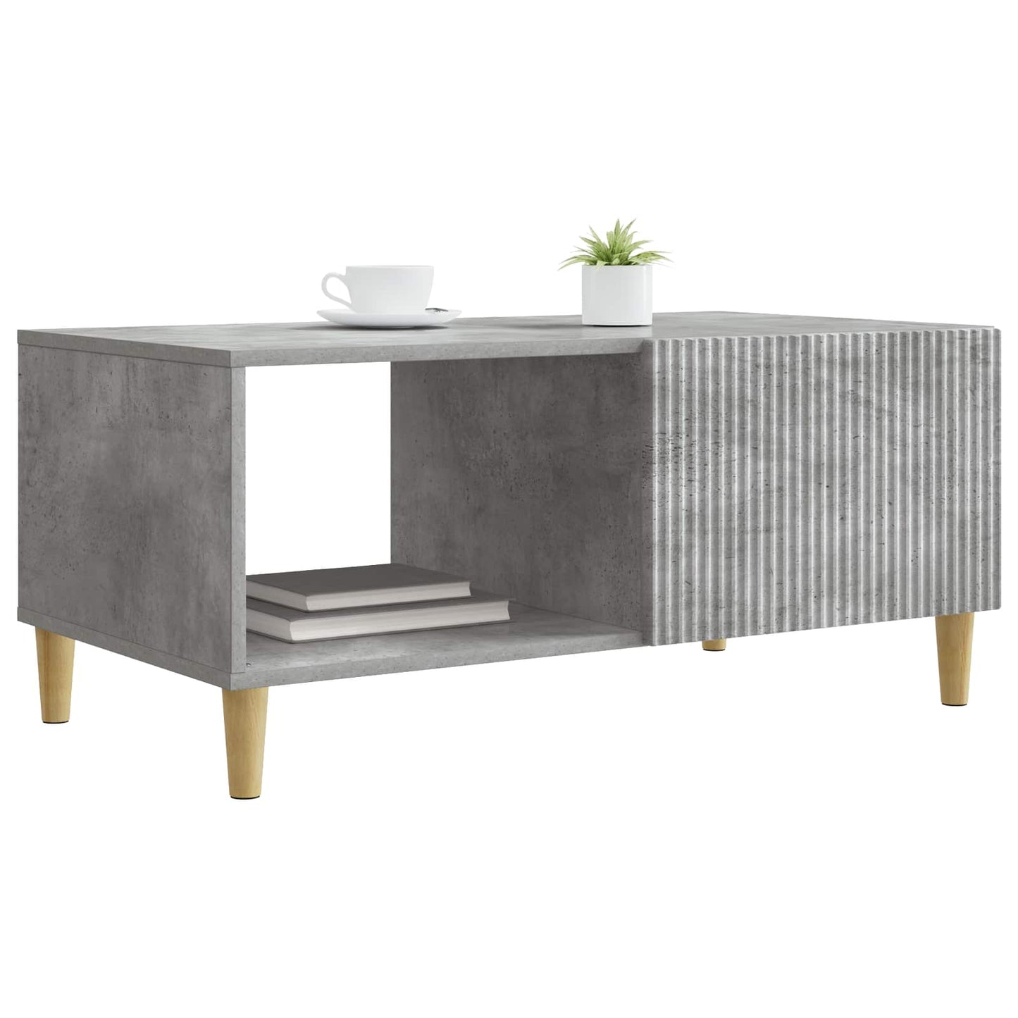 Dohányzóasztal Betonszürke 90 x 50 x 40 cm Szerelt Fa