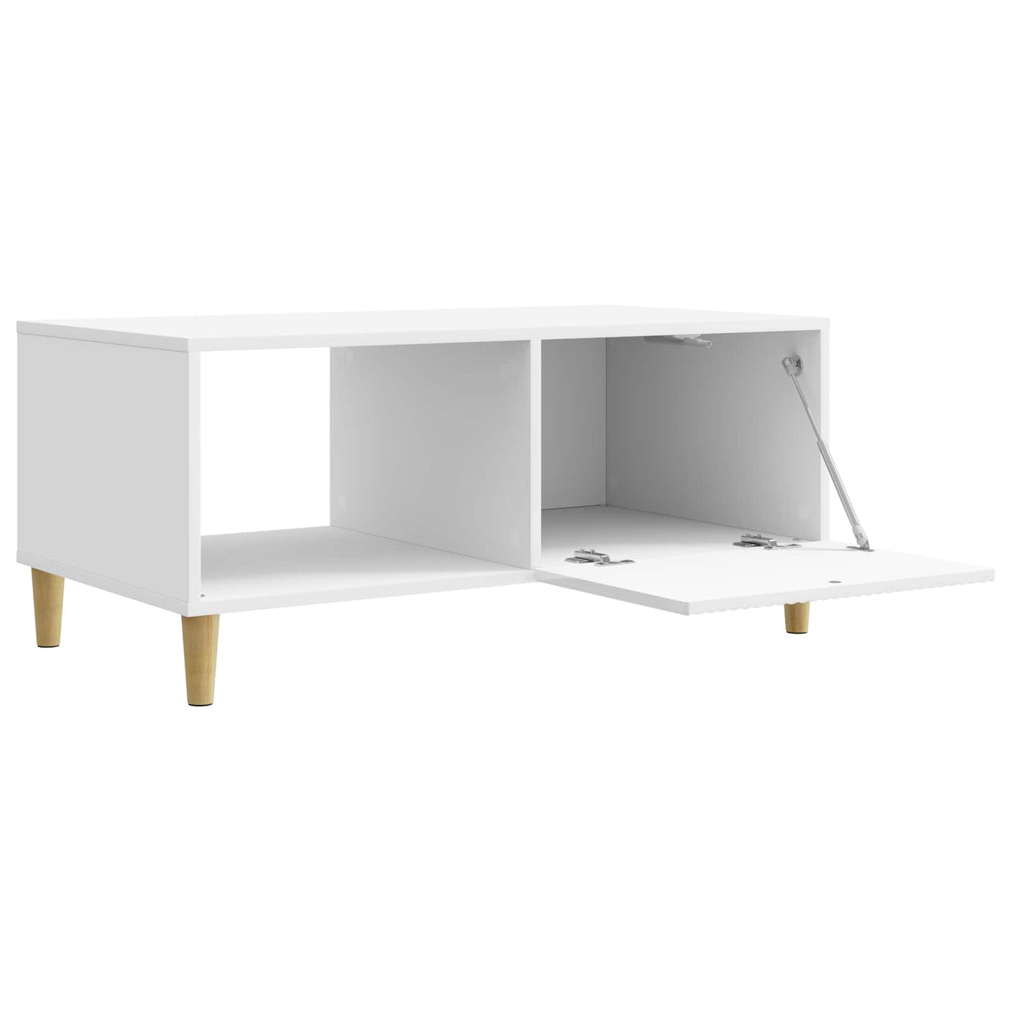 Dohányzóasztal Magasfényű Fehér 90 x 50 x 40 cm Szerelt Fa