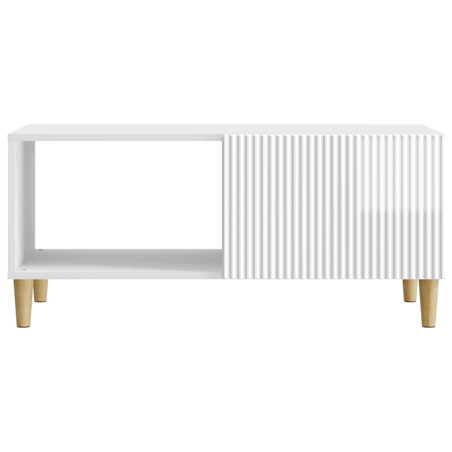 Dohányzóasztal Magasfényű Fehér 90 x 50 x 40 cm Szerelt Fa