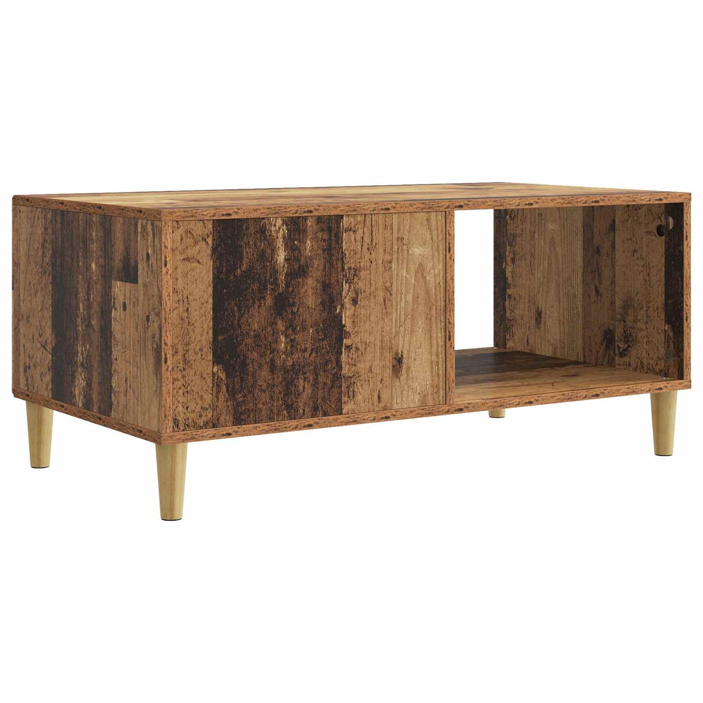 Dohányzóasztal Antik Fa 90 x 50 x 40 cm Szerelt Fa