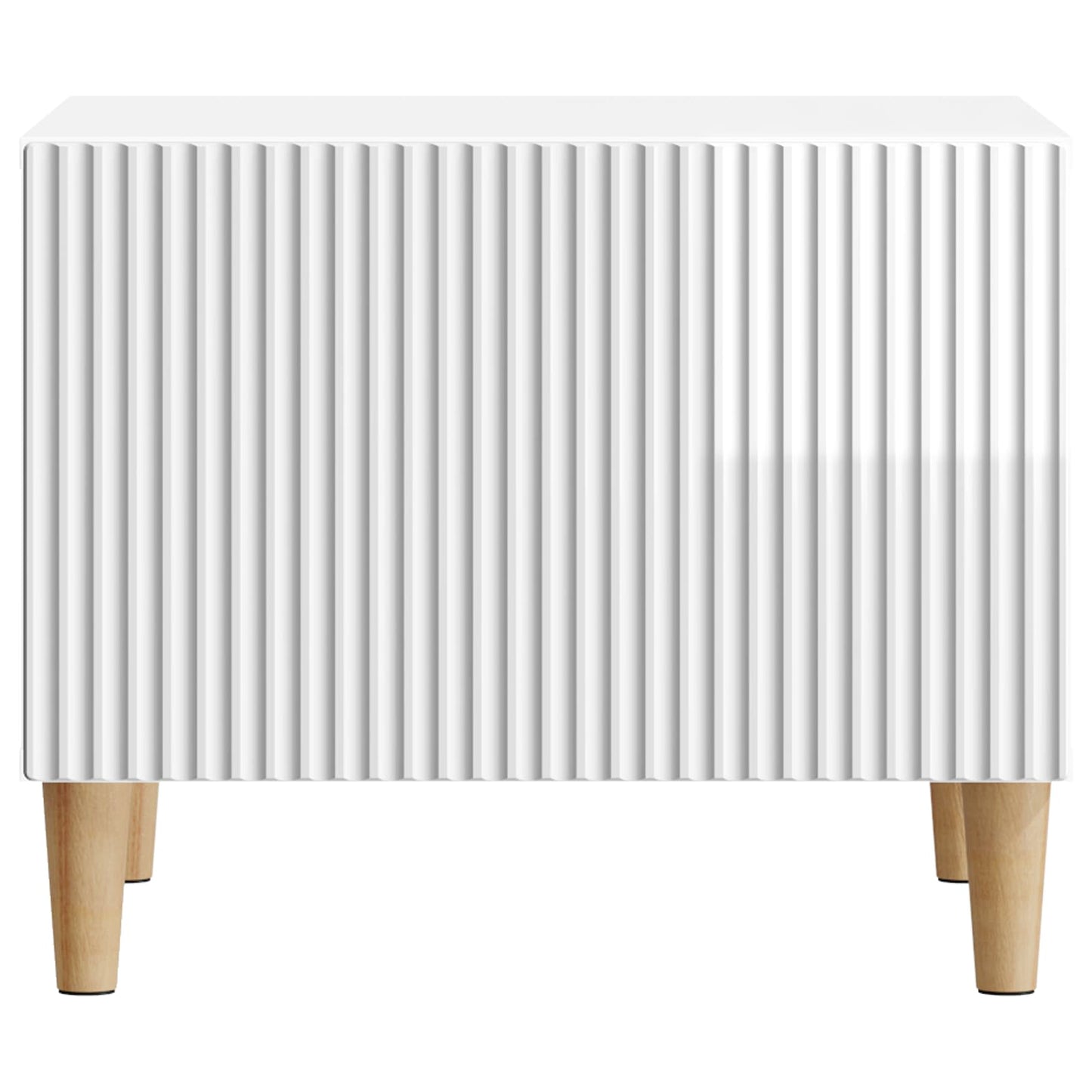 Dohányzóasztal Magasfényű Fehér 49 x 50 x 40 cm Szerelt Fa