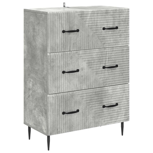 Fiókos szekrény Betonszürke 66 x 34,5 x 89,5 cm Szerelt Fa