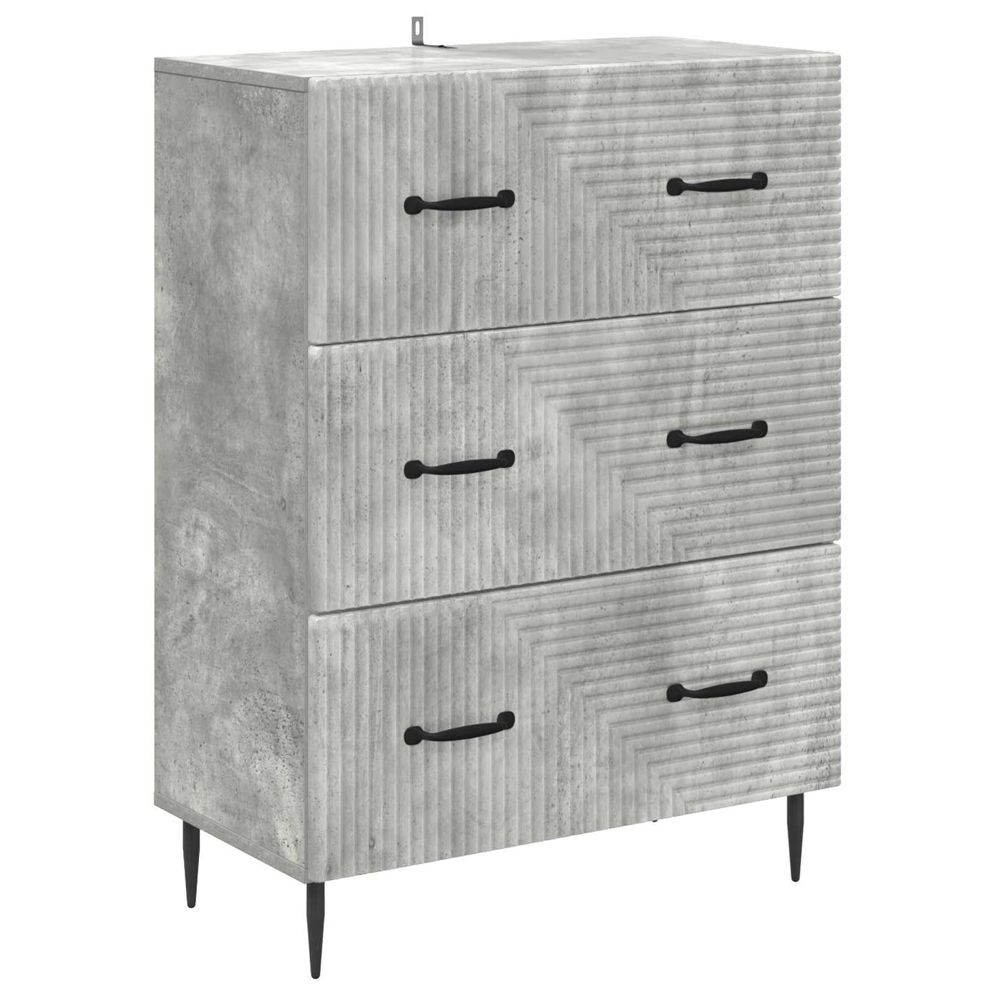 Fiókos szekrény Betonszürke 66 x 34,5 x 89,5 cm Szerelt Fa