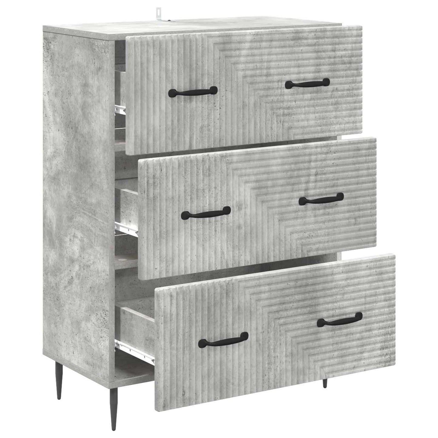 Fiókos szekrény Betonszürke 66 x 34,5 x 89,5 cm Szerelt Fa