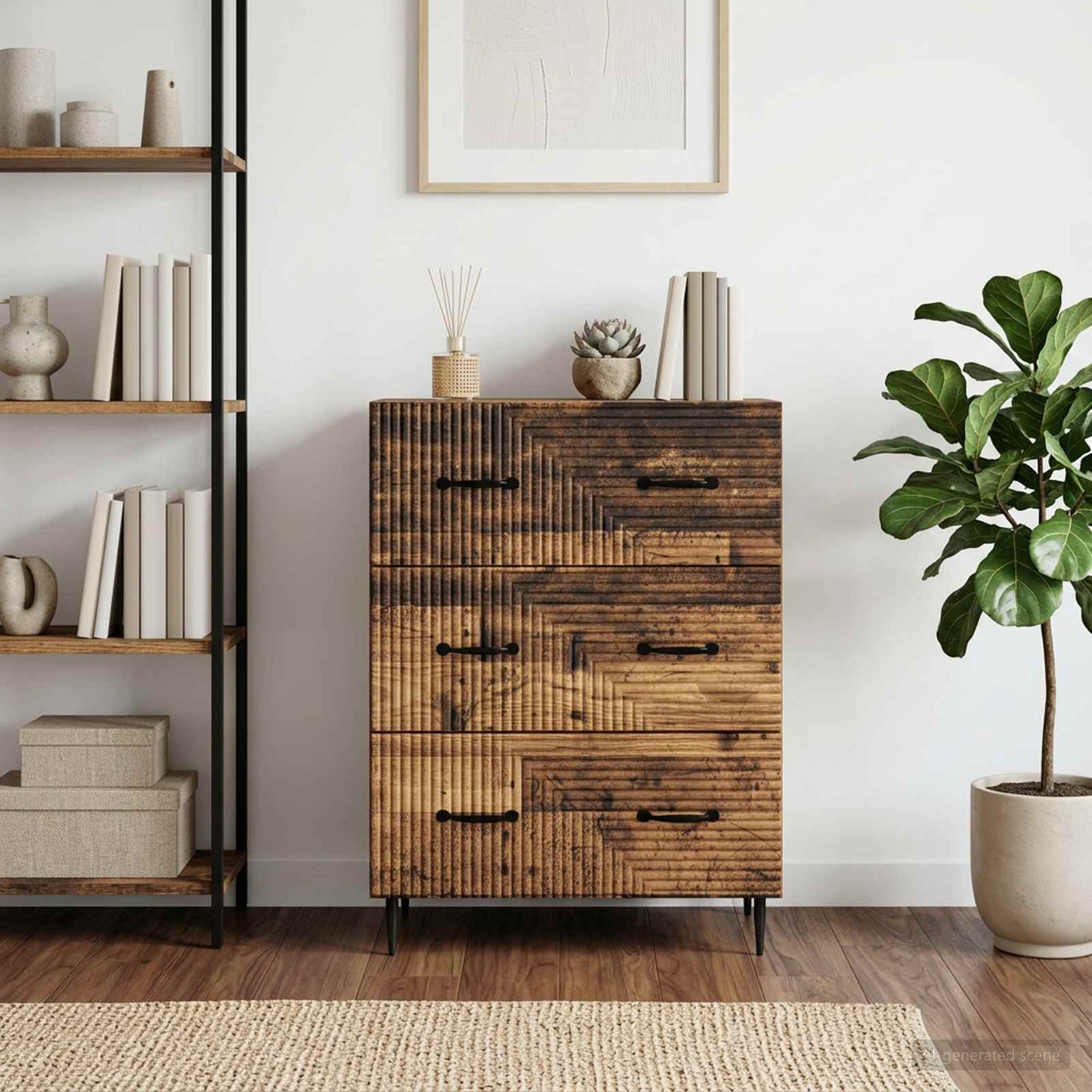 Fiókos szekrény Antik Fa 66 x 34,5 x 89,5 cm Szerelt Fa
