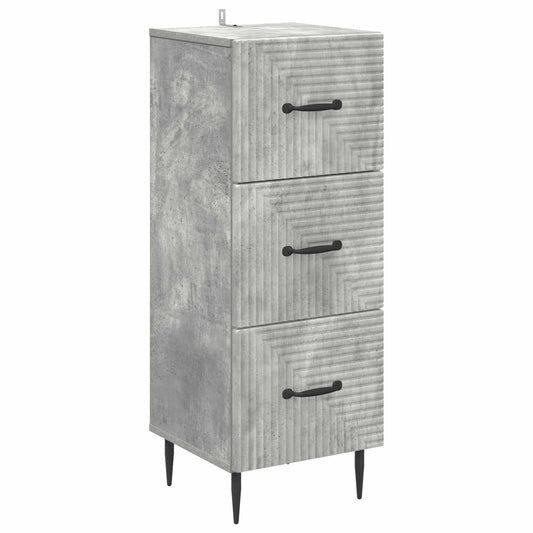 Fiókos szekrény Betonszürke 33 x 34,5 x 89,5 cm Szerelt Fa