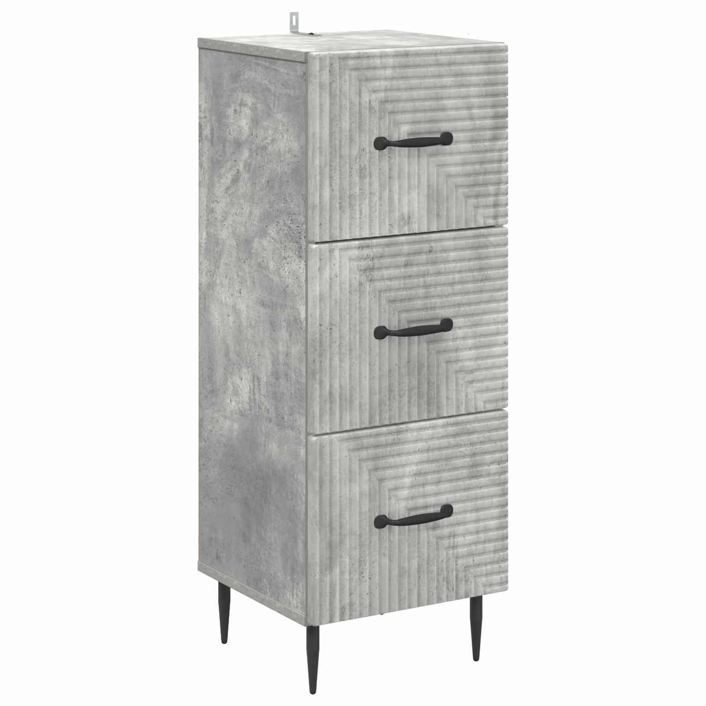 Fiókos szekrény Betonszürke 33 x 34,5 x 89,5 cm Szerelt Fa
