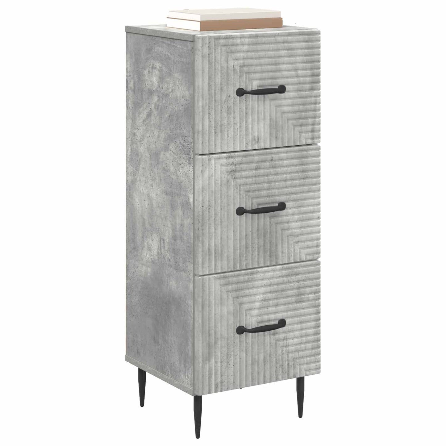 Fiókos szekrény Betonszürke 33 x 34,5 x 89,5 cm Szerelt Fa