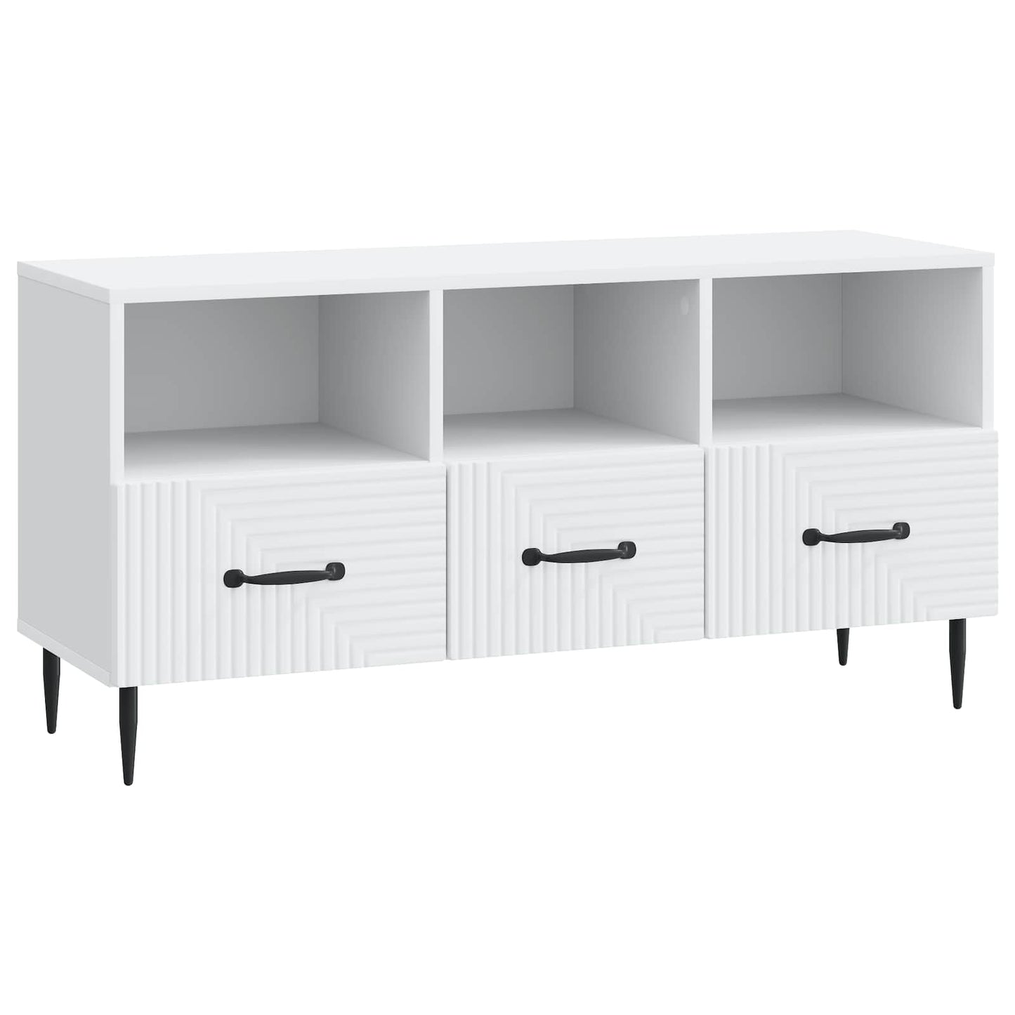 TV szekrény fiókkal Fehér 102 x 34,5 x 50 cm Szerelt Fa