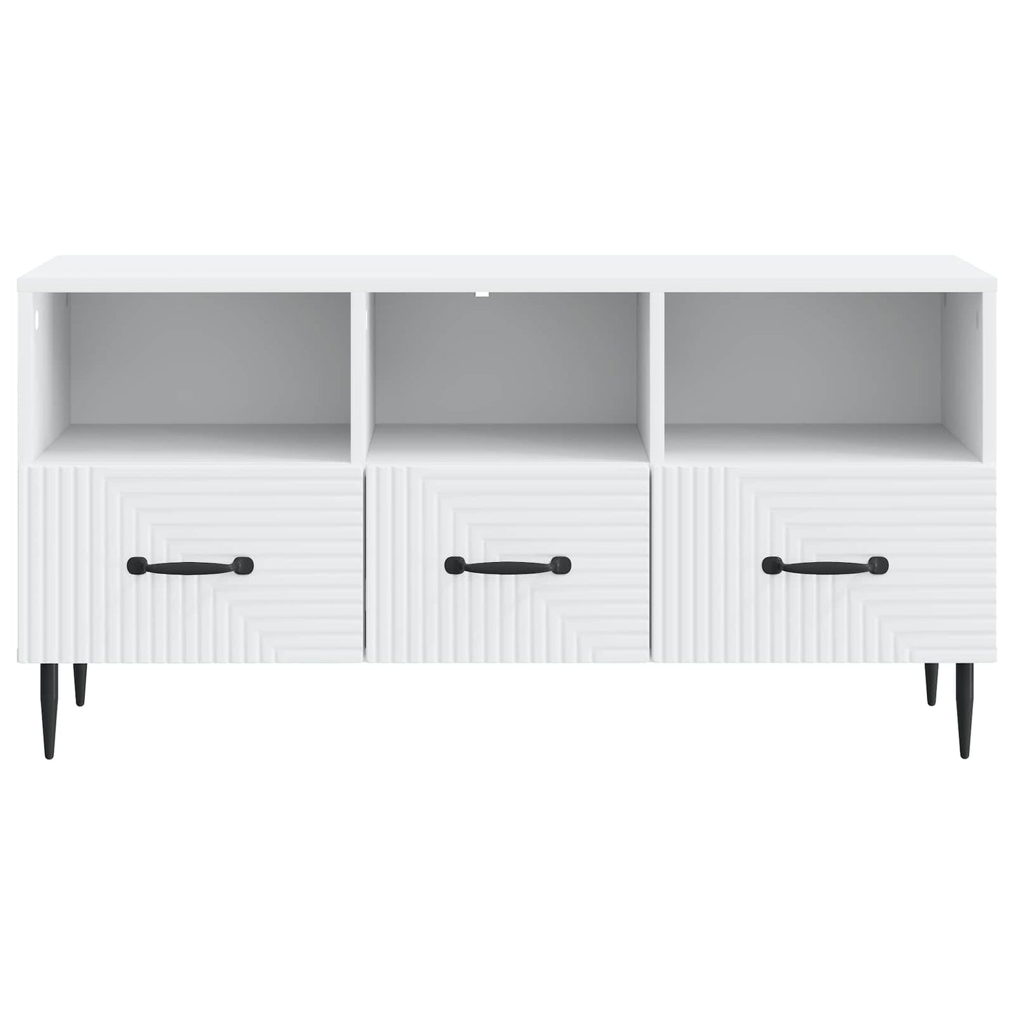 TV szekrény fiókkal Fehér 102 x 34,5 x 50 cm Szerelt Fa