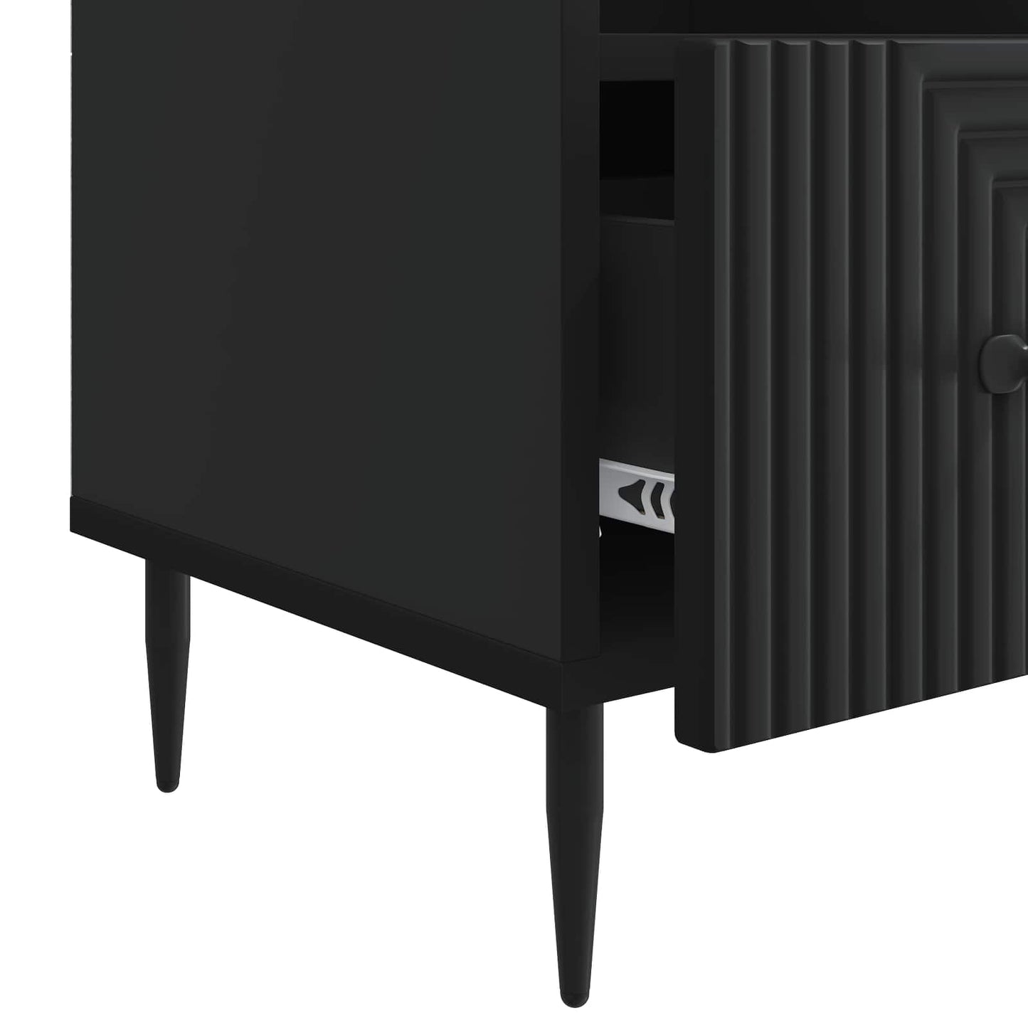 TV szekrény fiókkal Fekete 102 x 34,5 x 50 cm Szerelt Fa