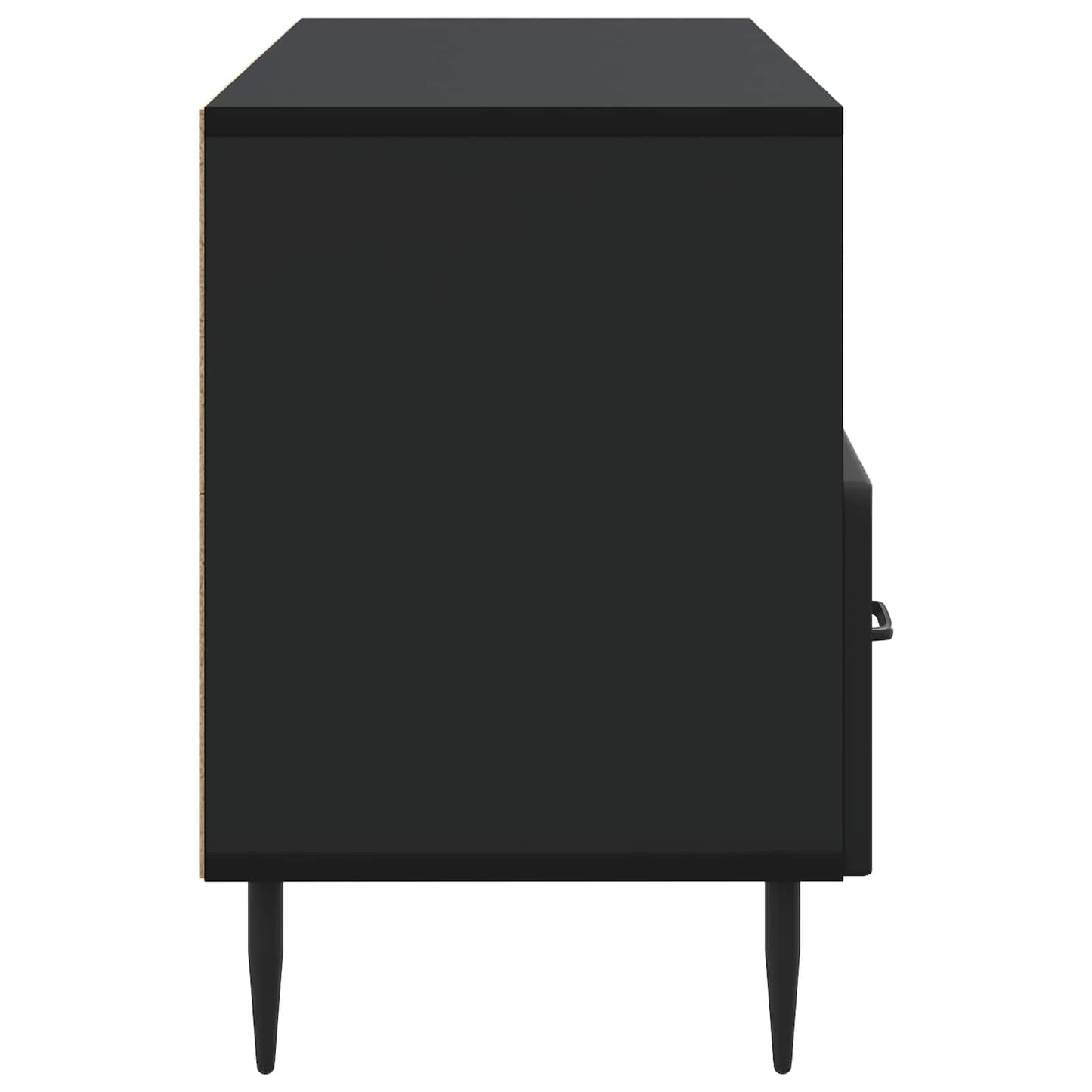 TV szekrény fiókkal Fekete 102 x 34,5 x 50 cm Szerelt Fa