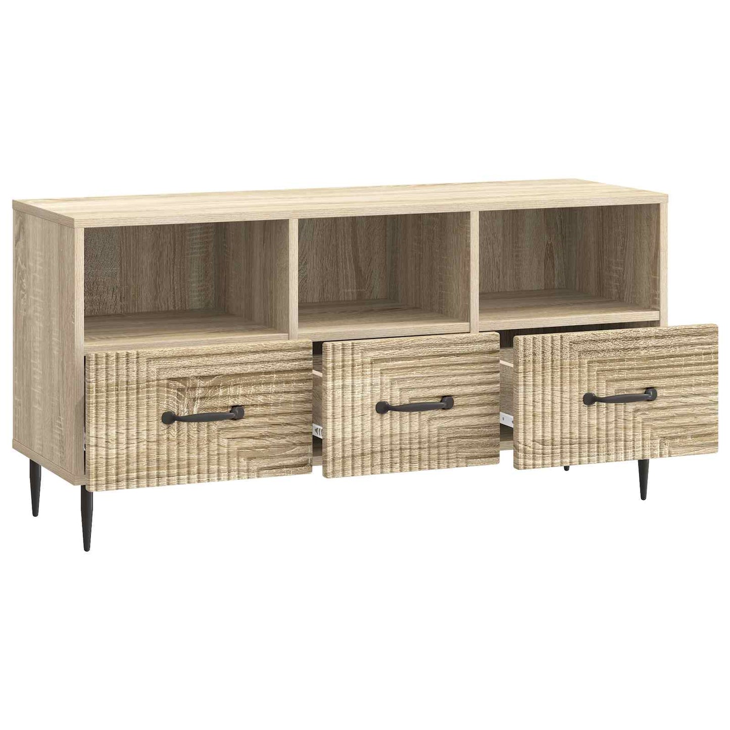 TV szekrény fiókkal Sonoma Tölgy 102 x 34,5 x 50 cm Szerelt Fa