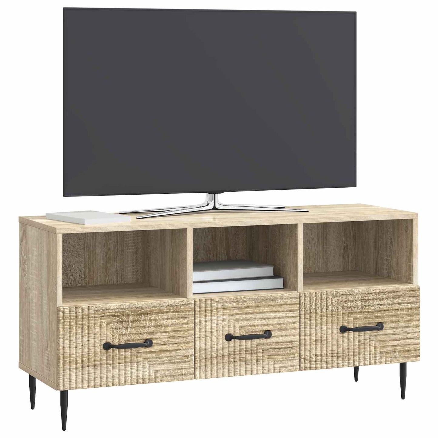 TV szekrény fiókkal Sonoma Tölgy 102 x 34,5 x 50 cm Szerelt Fa