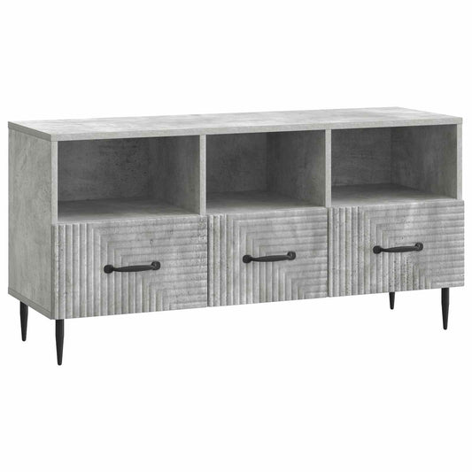 TV szekrény fiókkal Betonszürke 102 x 34,5 x 50 cm Szerelt Fa