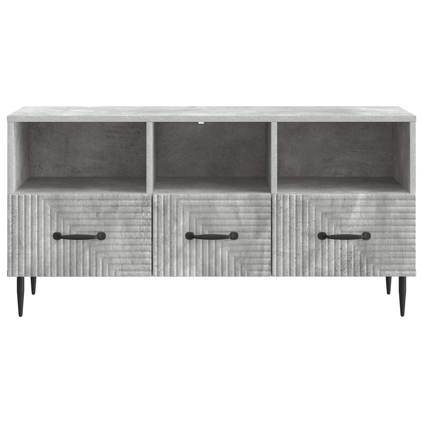 TV szekrény fiókkal Betonszürke 102 x 34,5 x 50 cm Szerelt Fa