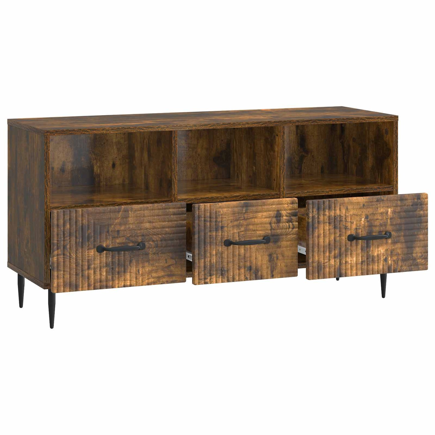 TV szekrény fiókkal Füstös Tölgy 102 x 34,5 x 50 cm Szerelt Fa