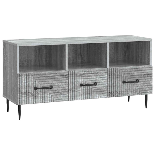 TV szekrény fiókkal Szürke Sonoma 102 x 34,5 x 50 cm Szerelt Fa