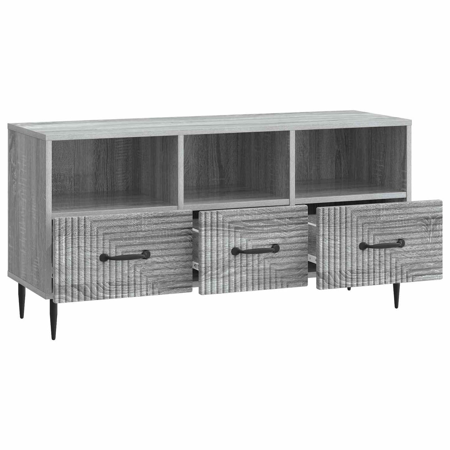 TV szekrény fiókkal Szürke Sonoma 102 x 34,5 x 50 cm Szerelt Fa