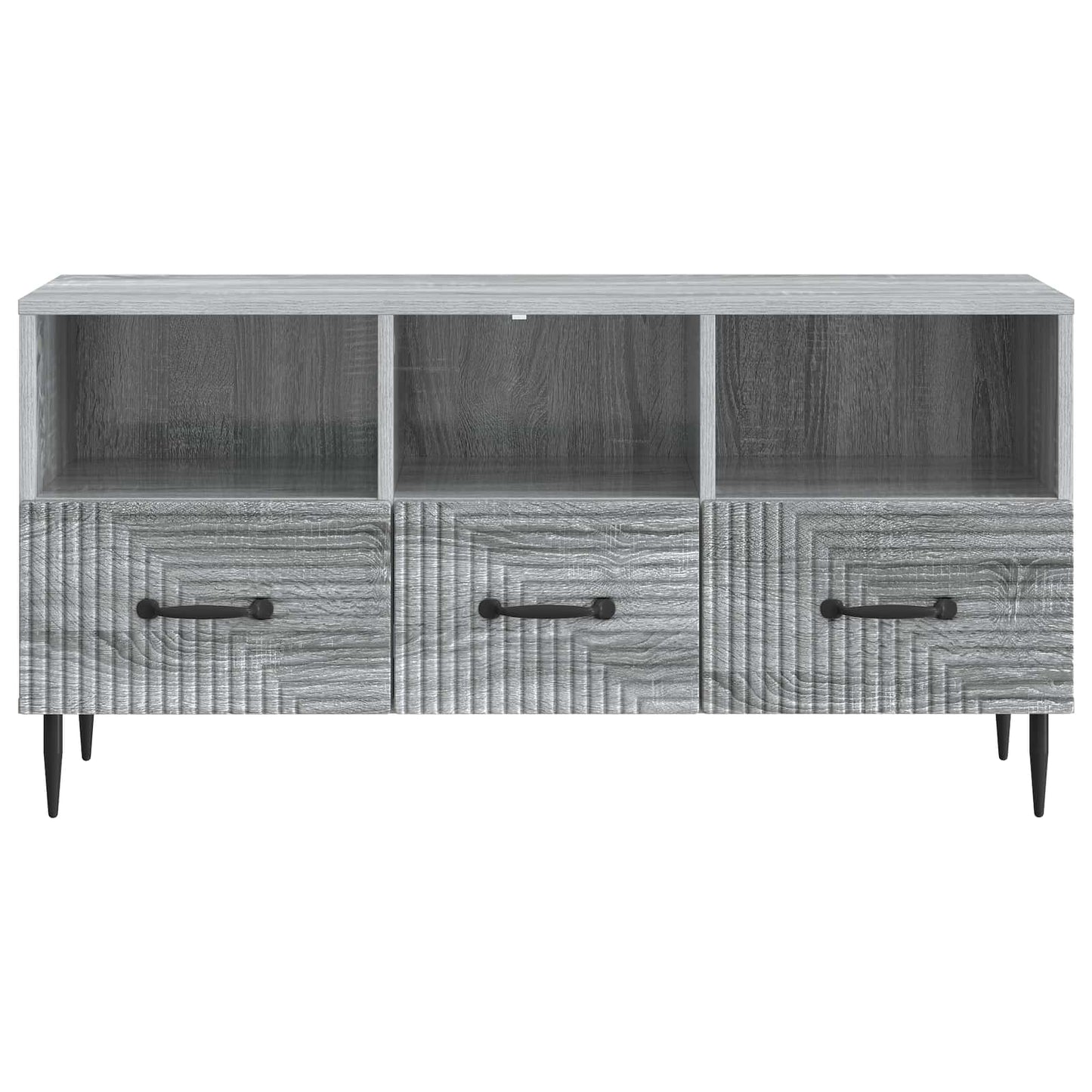 TV szekrény fiókkal Szürke Sonoma 102 x 34,5 x 50 cm Szerelt Fa