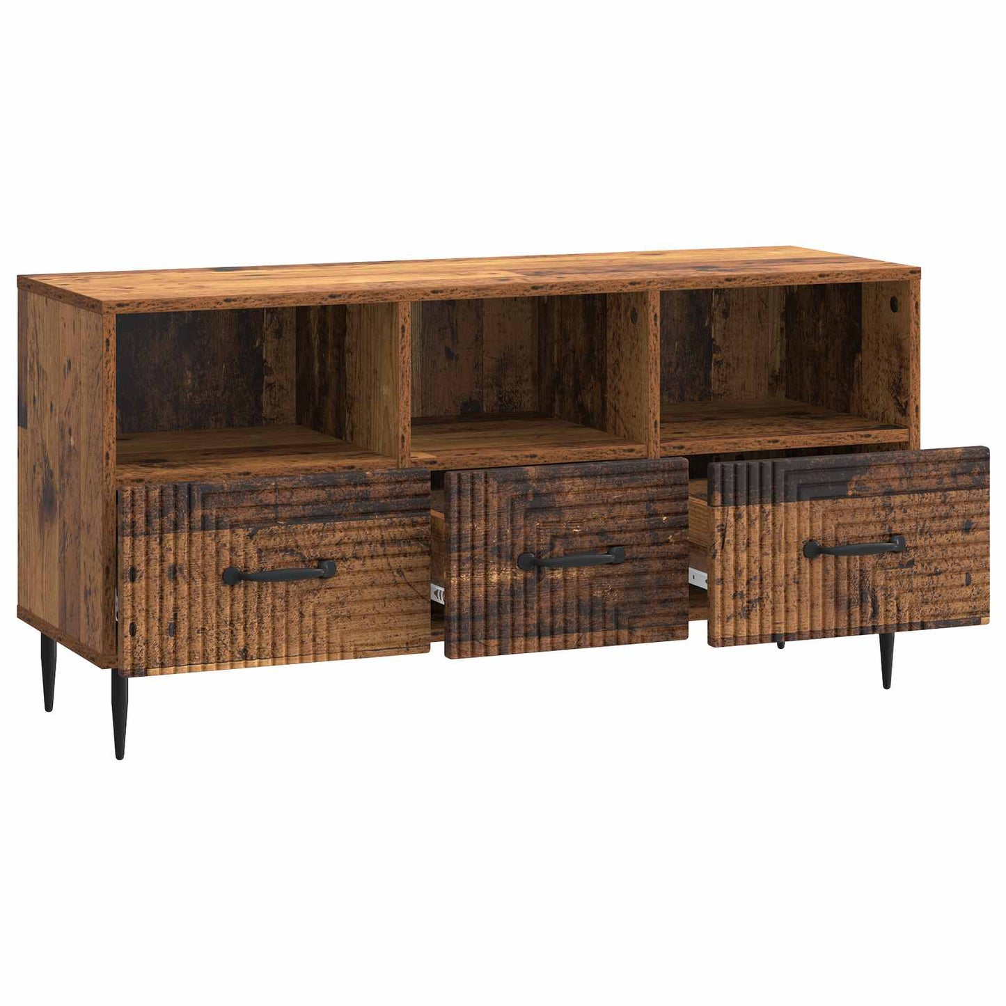 TV szekrény fiókkal Antik Fa 102 x 34,5 x 50 cm Szerelt Fa