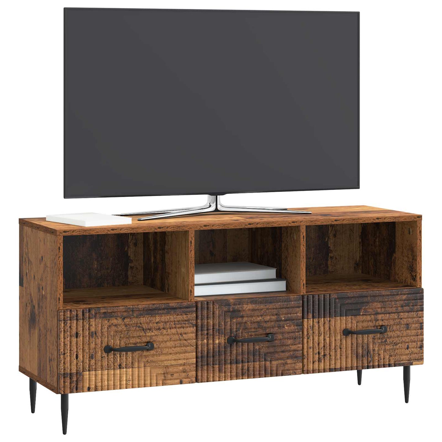 TV szekrény fiókkal Antik Fa 102 x 34,5 x 50 cm Szerelt Fa