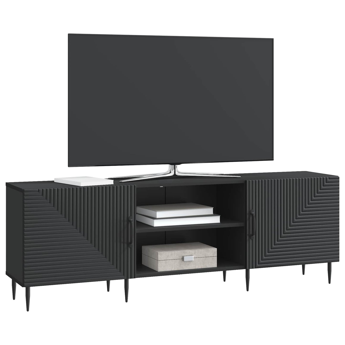 TV szekrény Fekete 150 x 31 x 50 cm Szerelt Fa