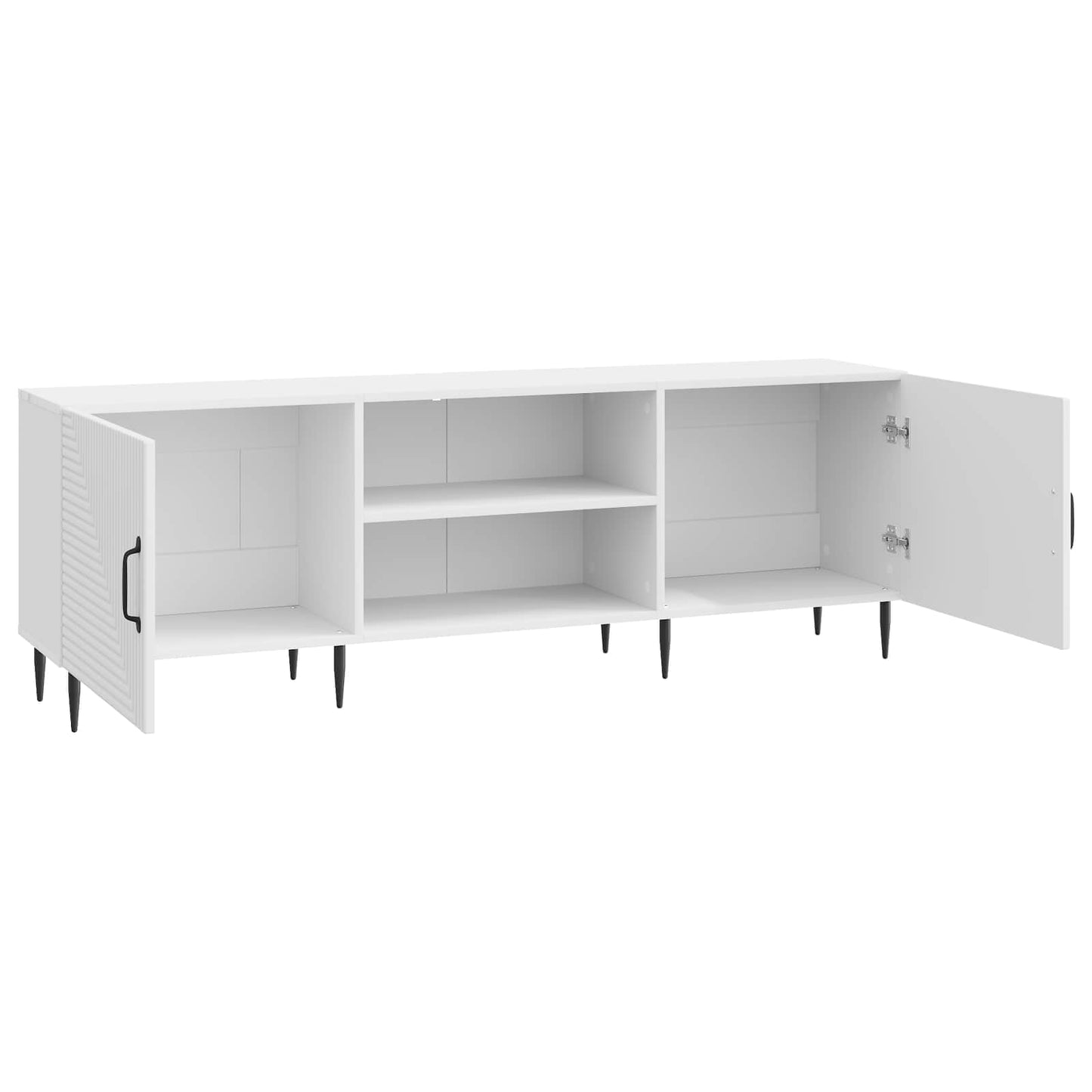 TV szekrény Magasfényű Fehér 150 x 31 x 50 cm Szerelt Fa