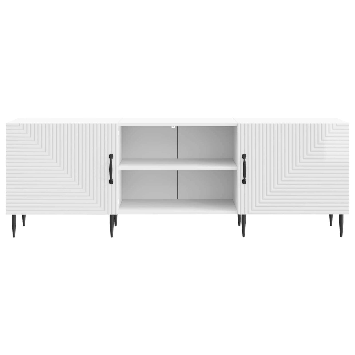 TV szekrény Magasfényű Fehér 150 x 31 x 50 cm Szerelt Fa