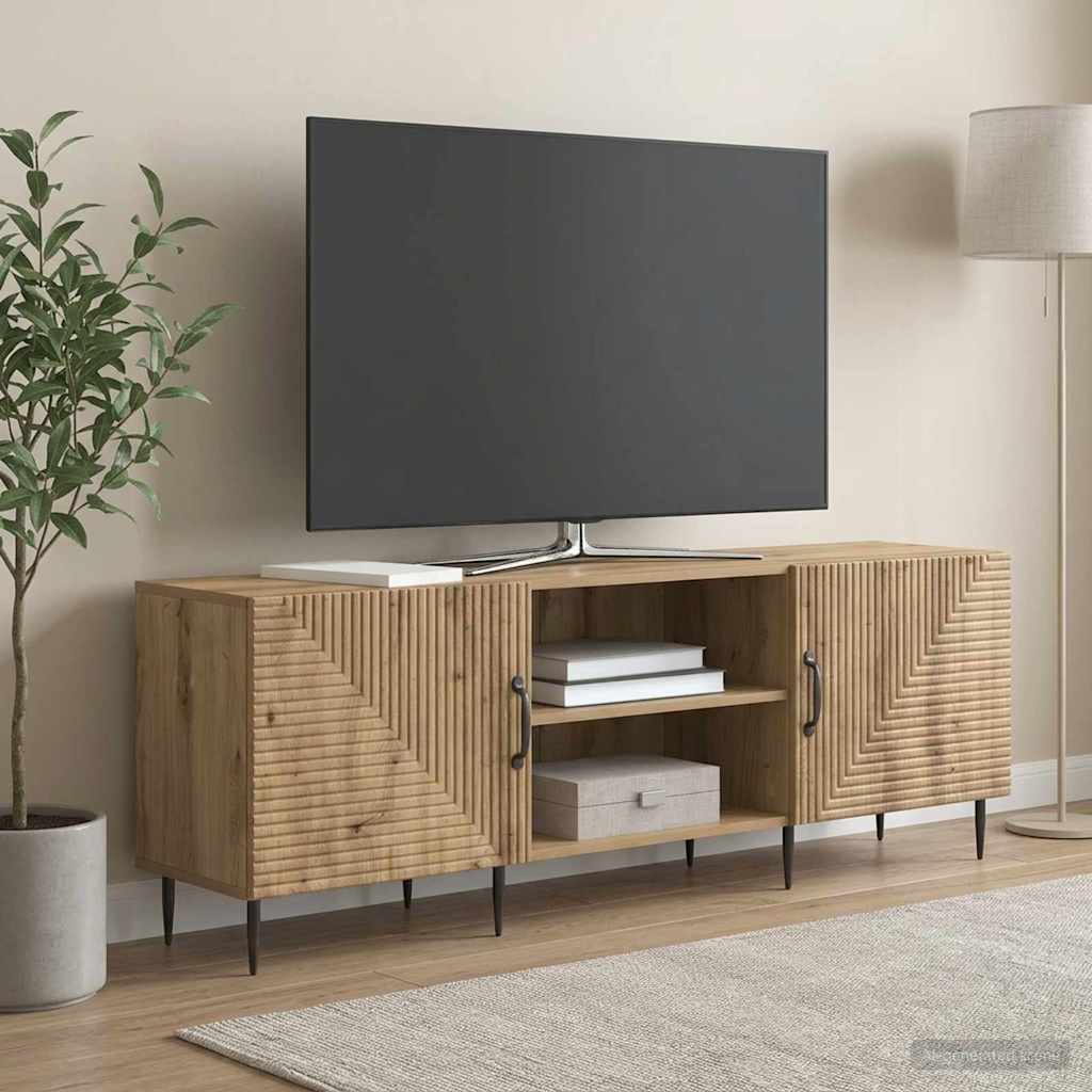TV szekrény 150 x 31 x 50 cm Kézműves Tölgy Szerelt Fa