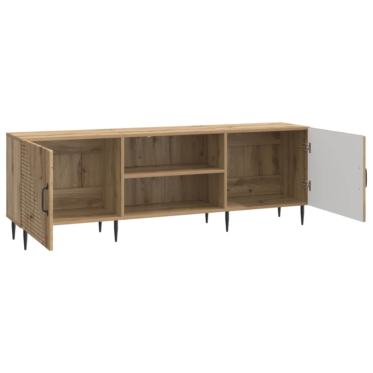 TV szekrény 150 x 31 x 50 cm Kézműves Tölgy Szerelt Fa