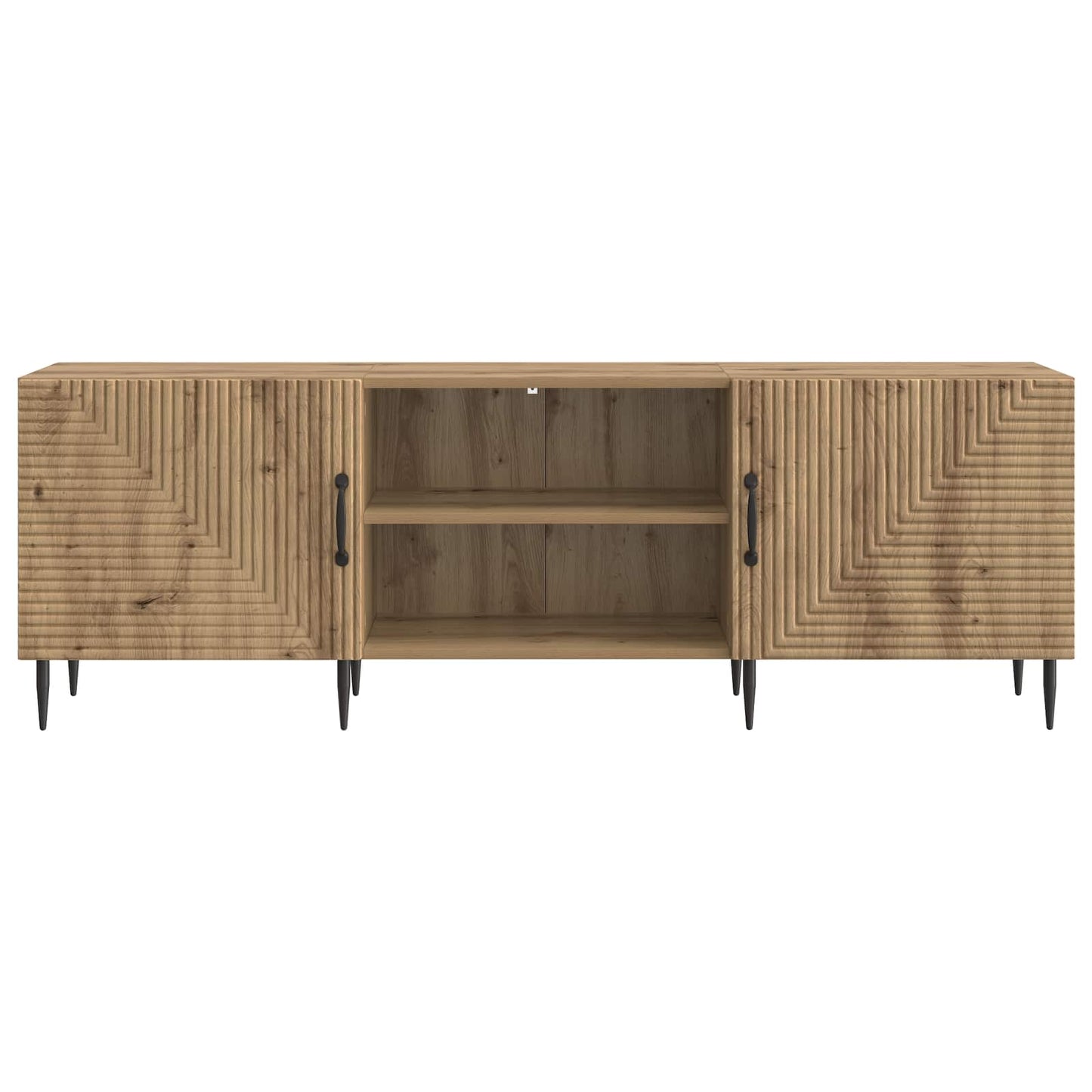 TV szekrény 150 x 31 x 50 cm Kézműves Tölgy Szerelt Fa