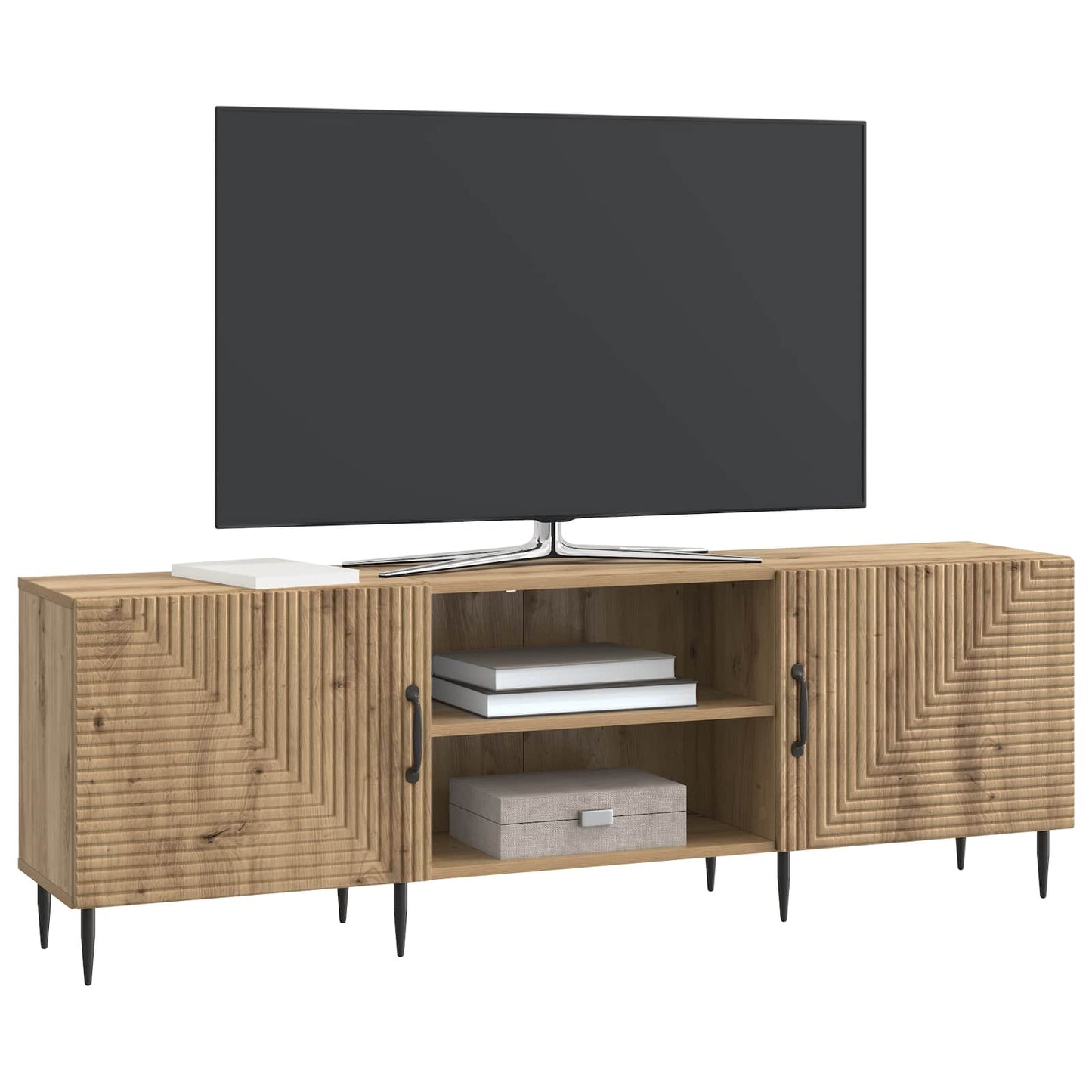 TV szekrény 150 x 31 x 50 cm Kézműves Tölgy Szerelt Fa
