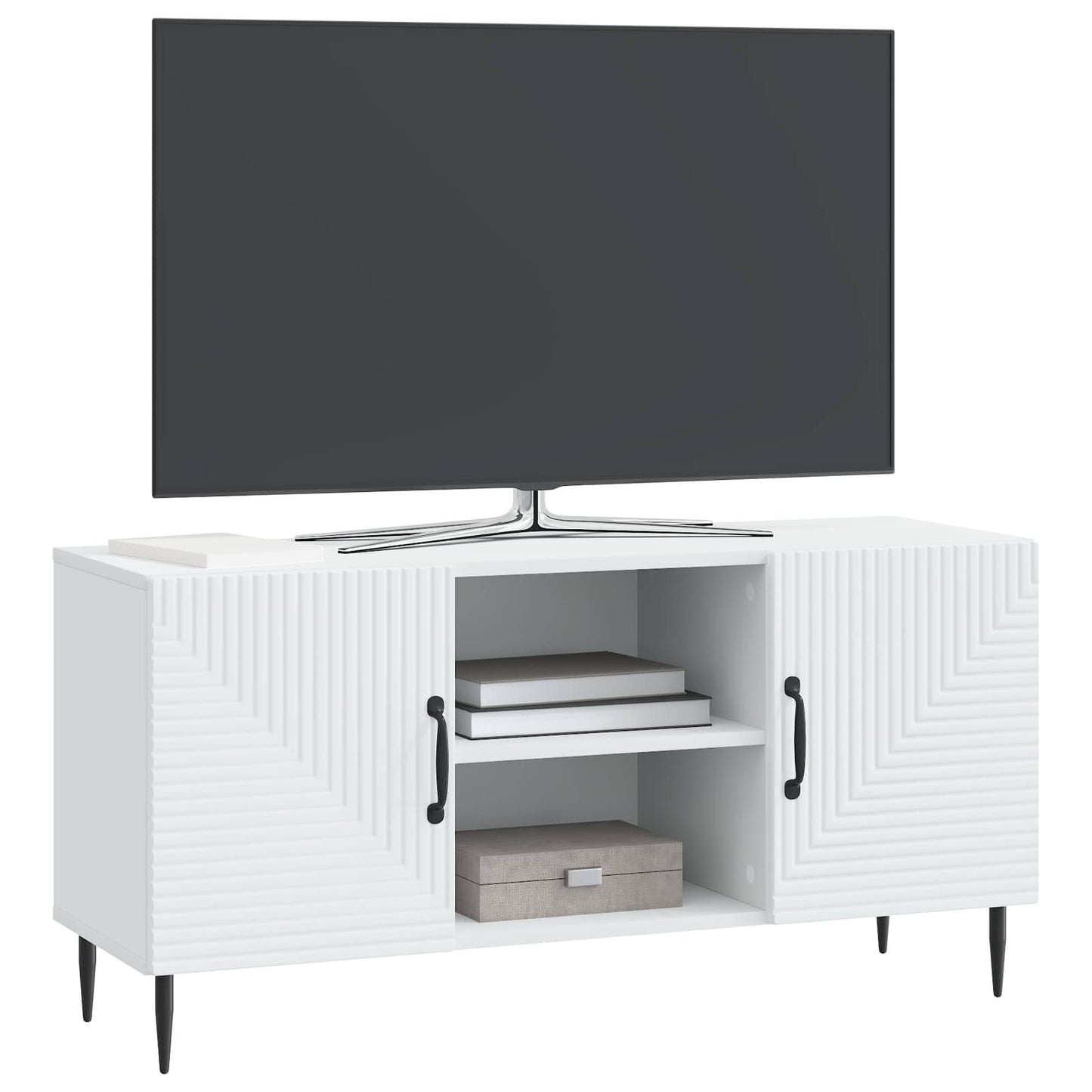 TV szekrény Fehér 102 x 34,5 x 50 cm Szerelt Fa