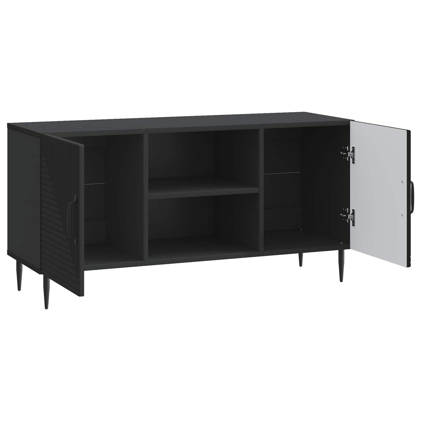 TV szekrény Fekete 102 x 34,5 x 50 cm Szerelt Fa
