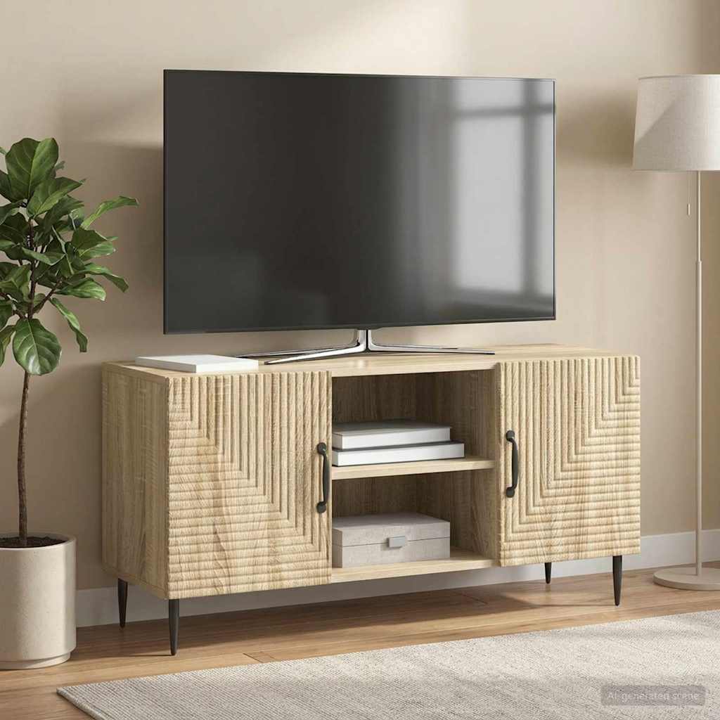TV szekrény Sonoma Tölgy 102 x 34,5 x 50 cm Szerelt Fa