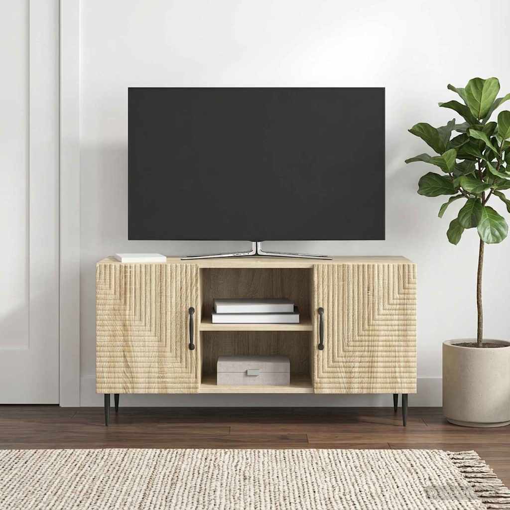 TV szekrény Sonoma Tölgy 102 x 34,5 x 50 cm Szerelt Fa