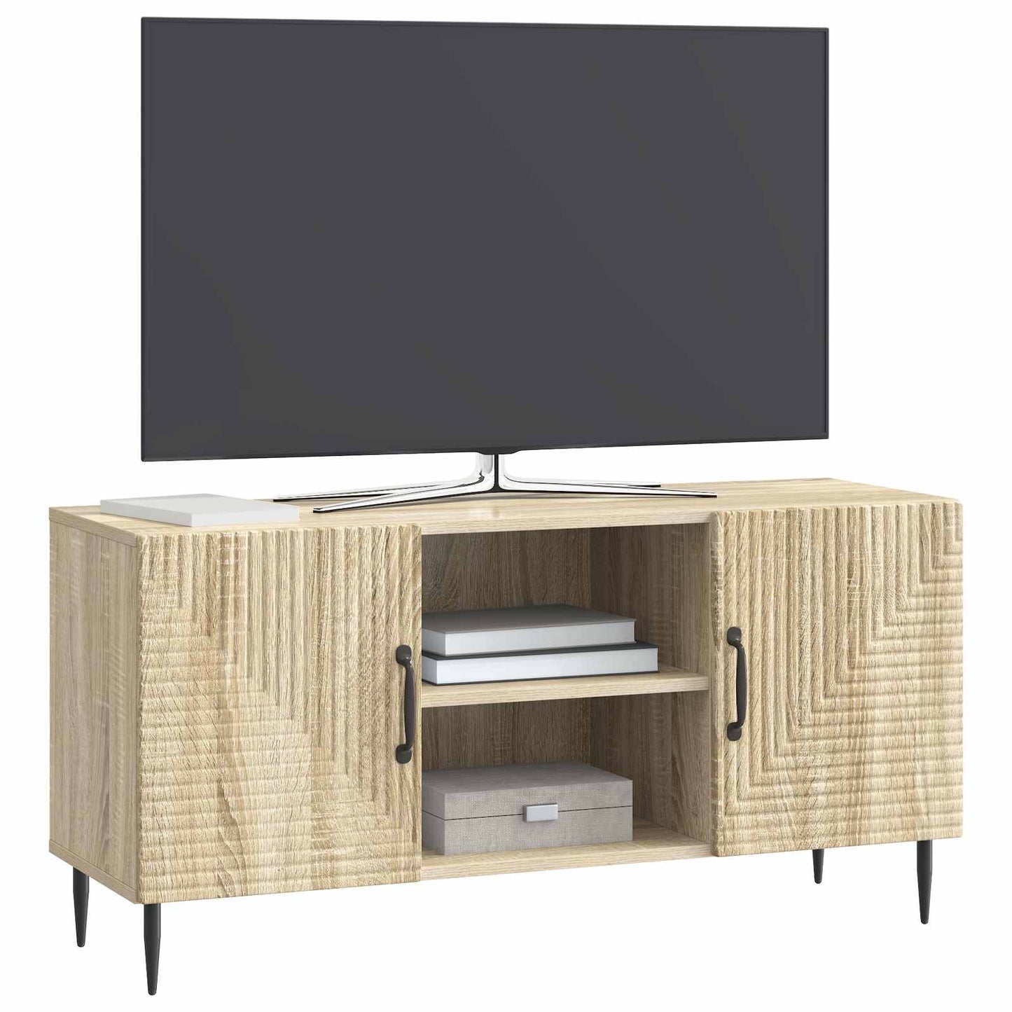 TV szekrény Sonoma Tölgy 102 x 34,5 x 50 cm Szerelt Fa