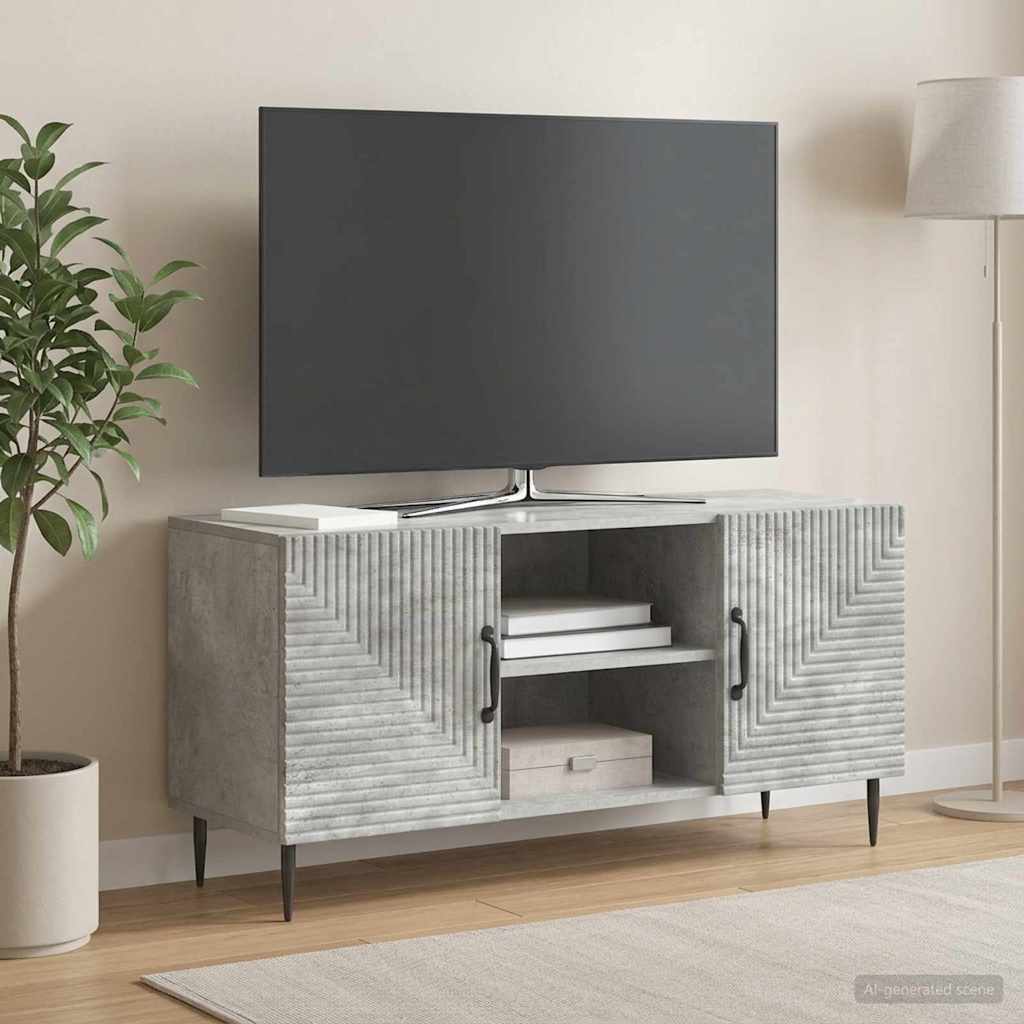TV szekrény Betonszürke 102 x 34,5 x 50 cm Szerelt Fa