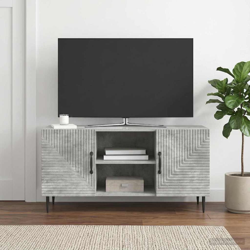 TV szekrény Betonszürke 102 x 34,5 x 50 cm Szerelt Fa