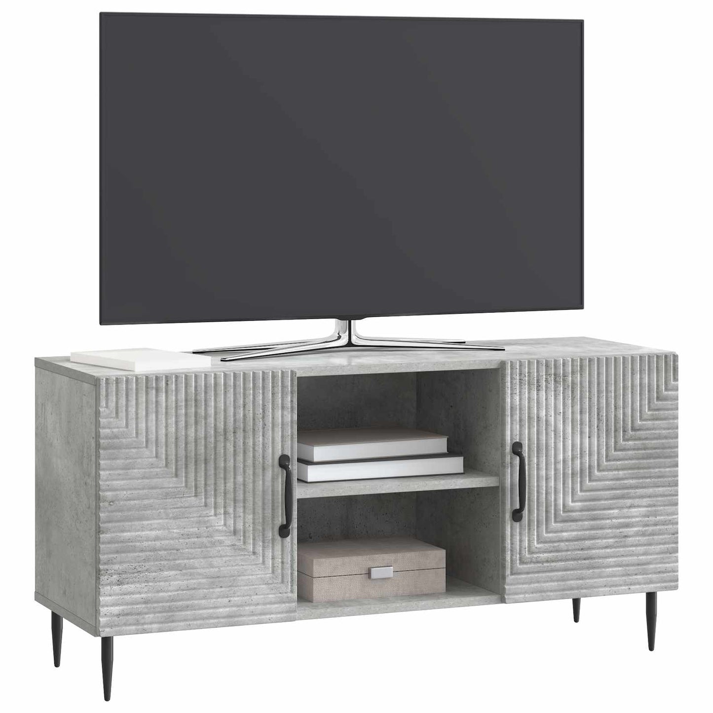 TV szekrény Betonszürke 102 x 34,5 x 50 cm Szerelt Fa