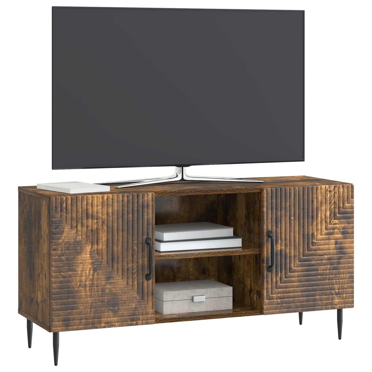 TV szekrény Füstös Tölgy 102 x 34,5 x 50 cm Szerelt Fa