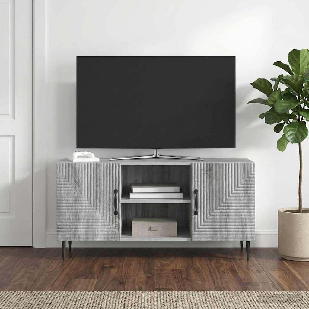 TV szekrény Szürke Sonoma 102 x 34,5 x 50 cm Szerelt Fa
