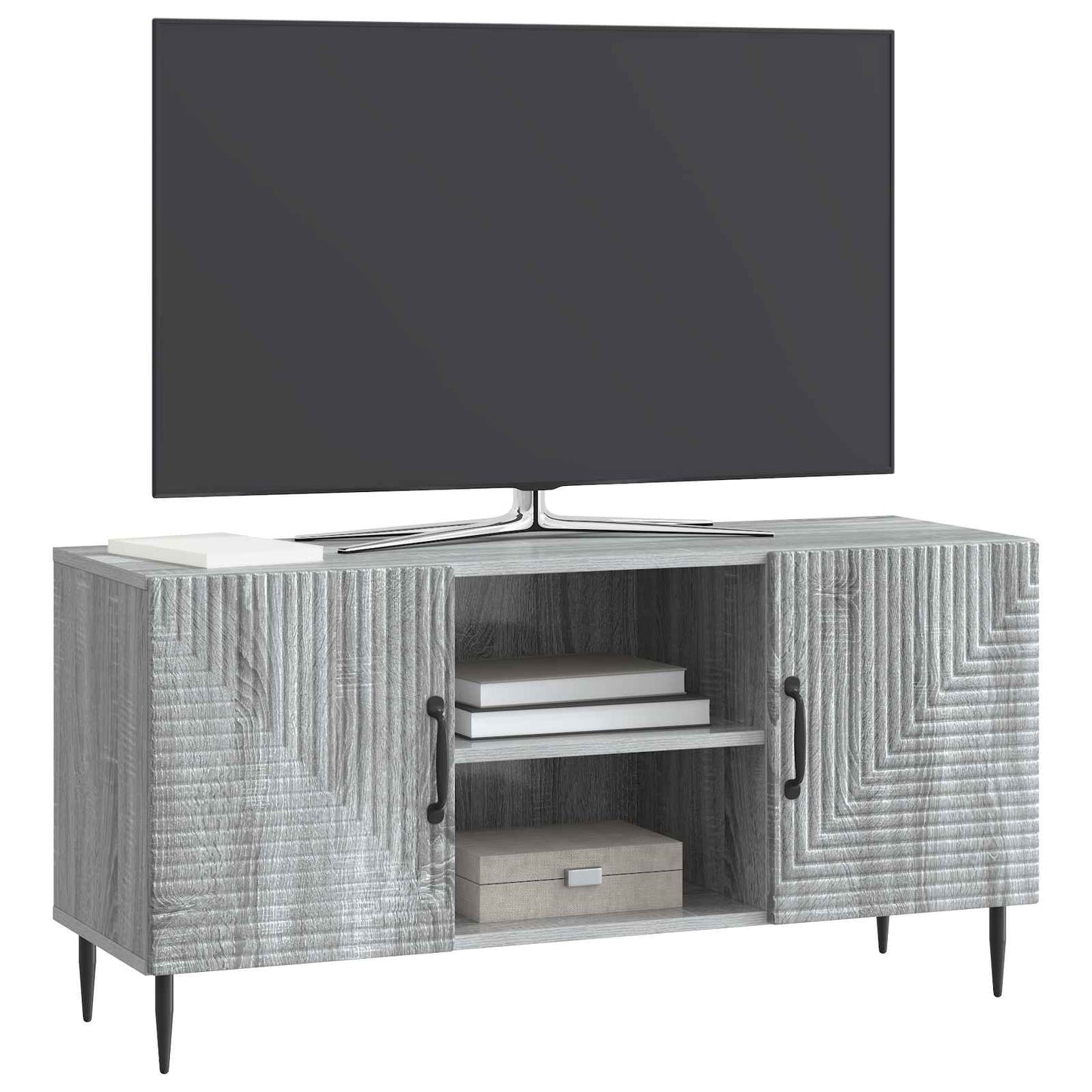 TV szekrény Szürke Sonoma 102 x 34,5 x 50 cm Szerelt Fa