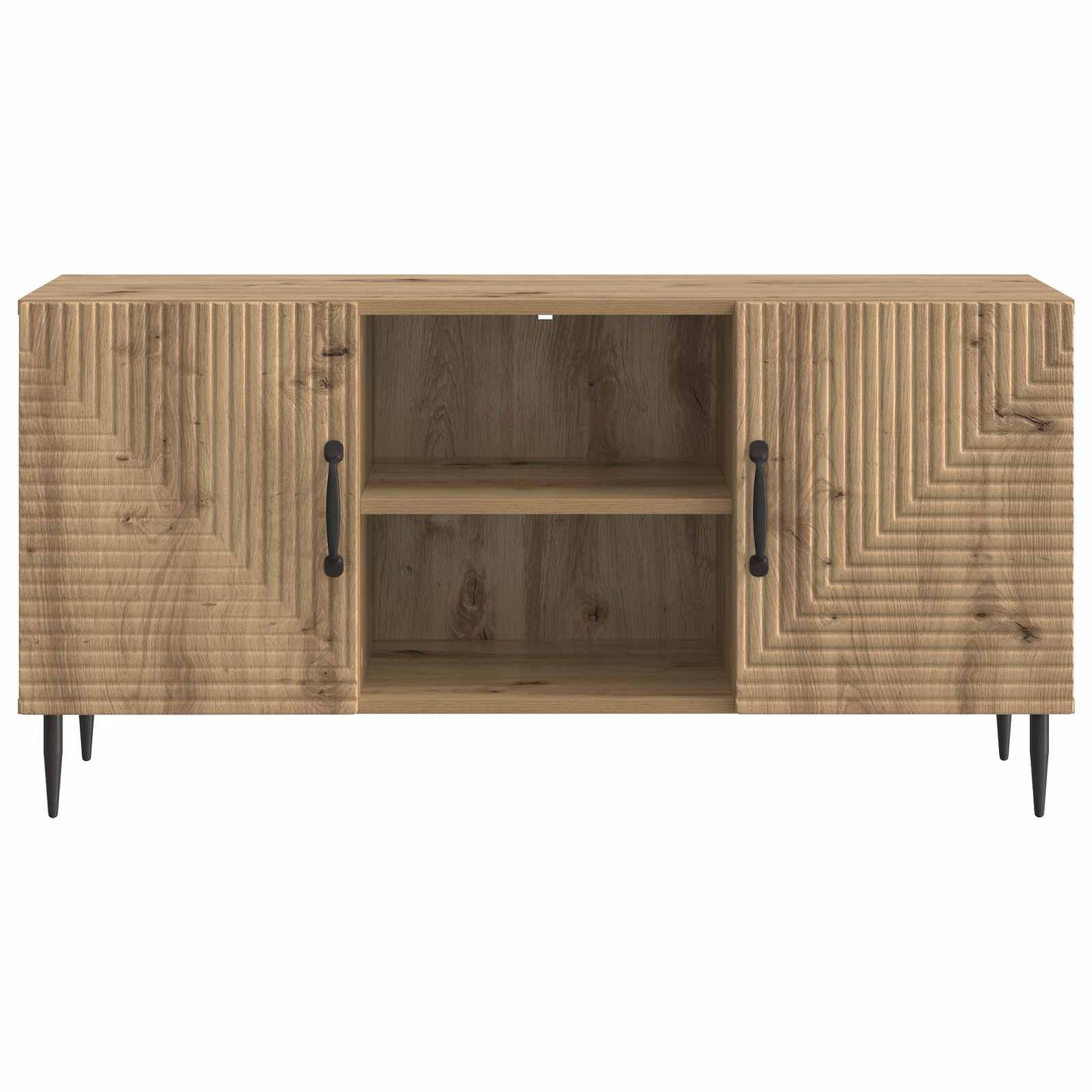 TV szekrény 102 x 34,5 x 50 cm Kézműves Tölgy Szerelt Fa